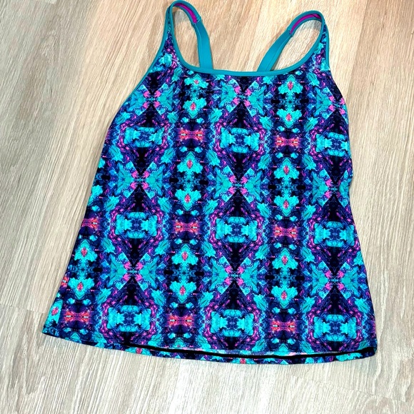 Title nine Other - TITLE NINE Seychelles Blue/Pink Tankini Swimtop- Size XL